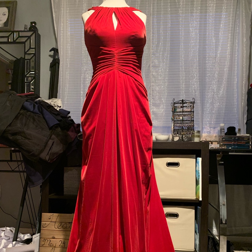 Formal Long stretch velvet zac Posen dress